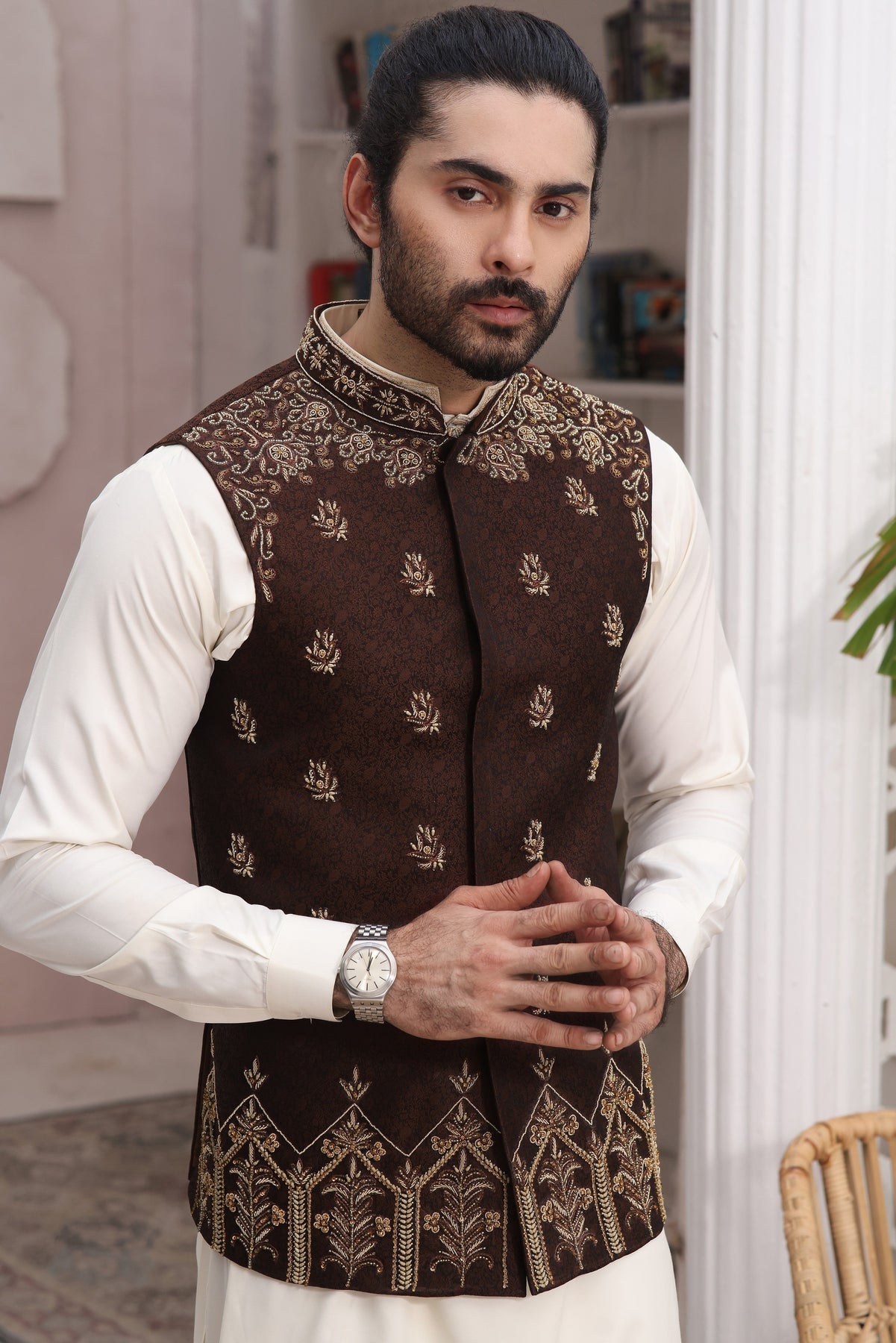 waistcoat, waistcoat online, Embroidered Waistcoat