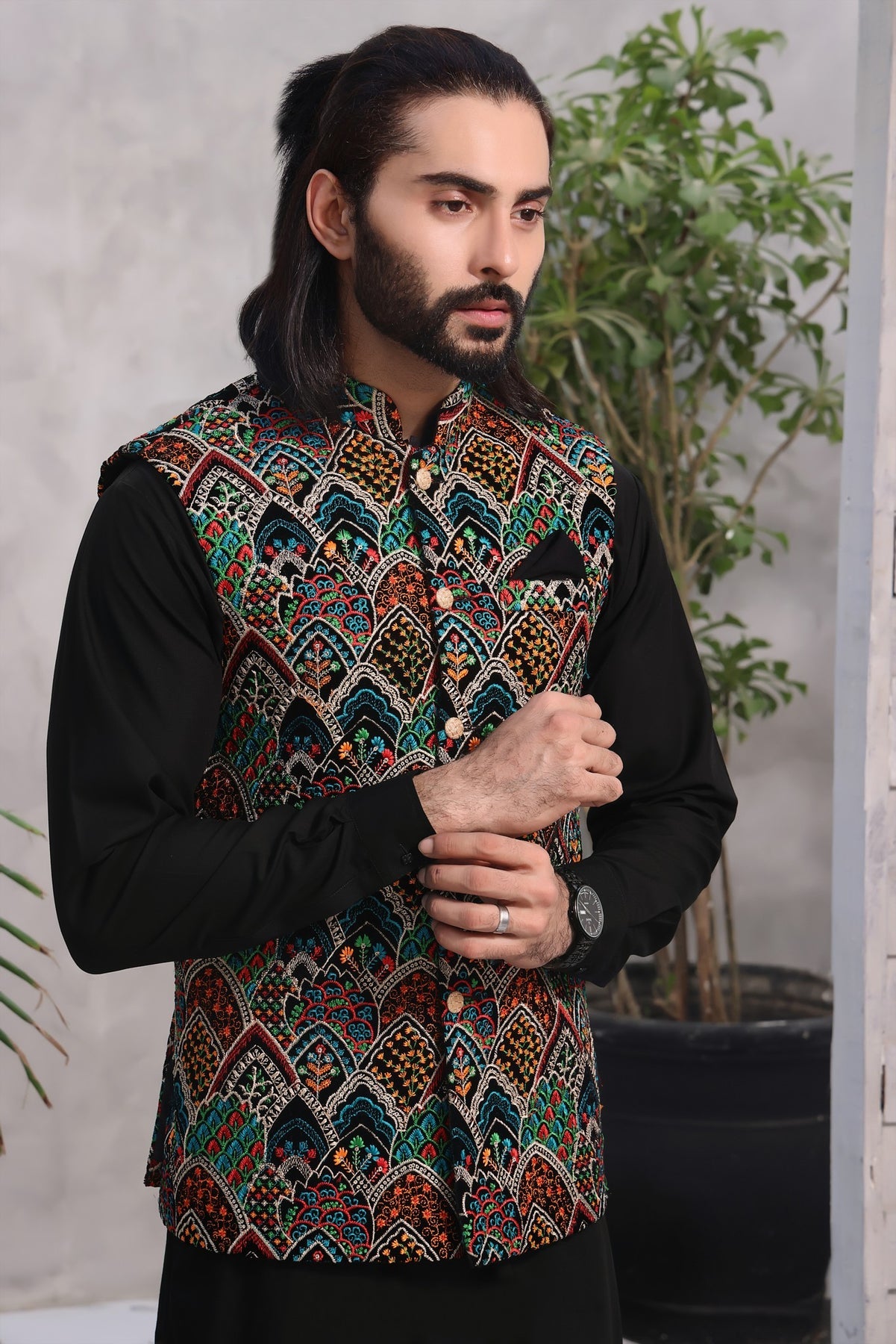 waistcoat, waistcoat online, Embroidered Waistcoat