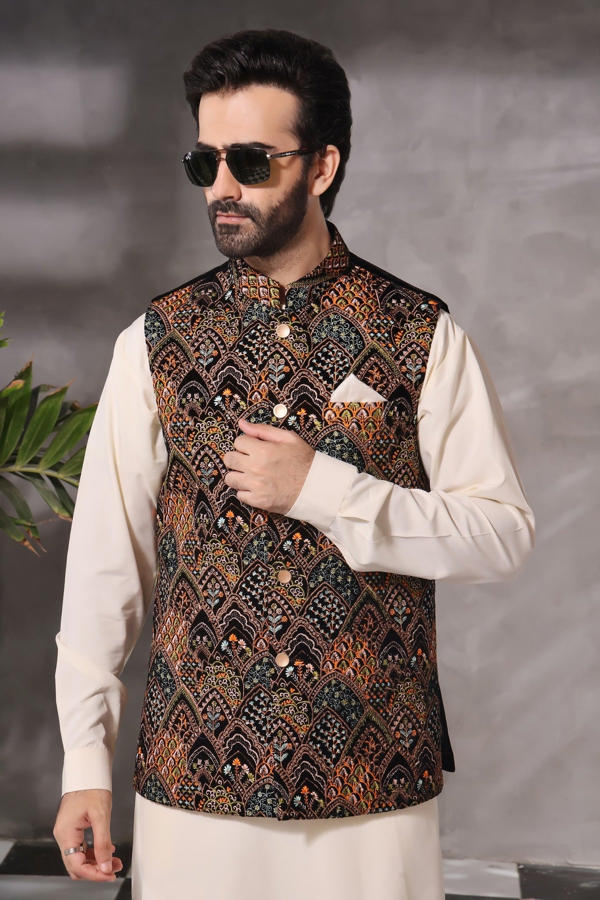 waistcoat, waistcoat online, Embroidered Waistcoat
