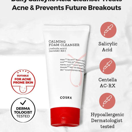 Cosrx AC Collection Calming Foam Cleanser for acne-prone skin