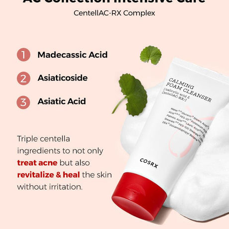 Cosrx AC Collection Calming Foam Cleanser for acne-prone skin