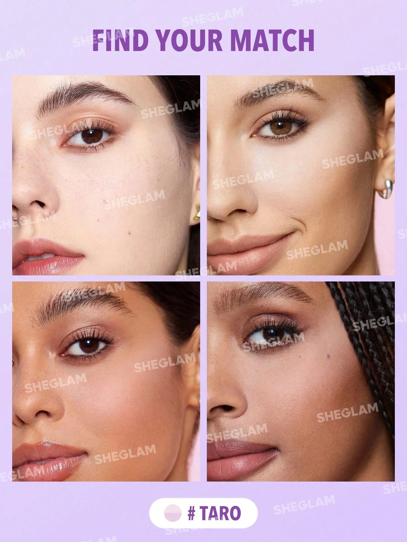 "Sheglam setting powder, under eye powder, face powder, taro powder, makeup setting, flawless finish"
