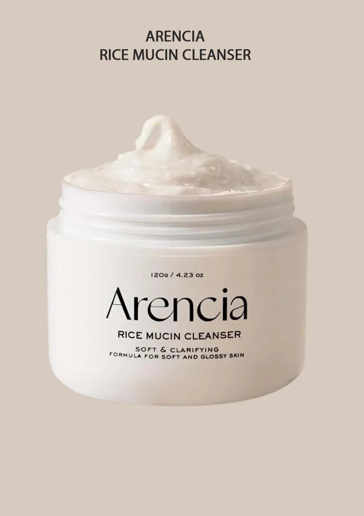 ARENCIA Rice Mucin Cleanser 120g for Hydrated Skin