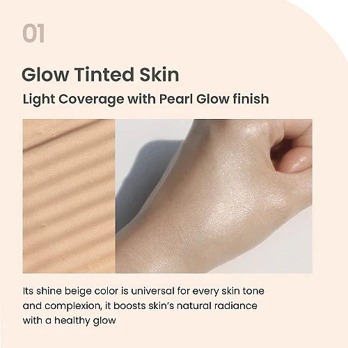 heimish Artless Glow Tinted Sunscreen Shine Beige SPF50+ PA+++ 40ml