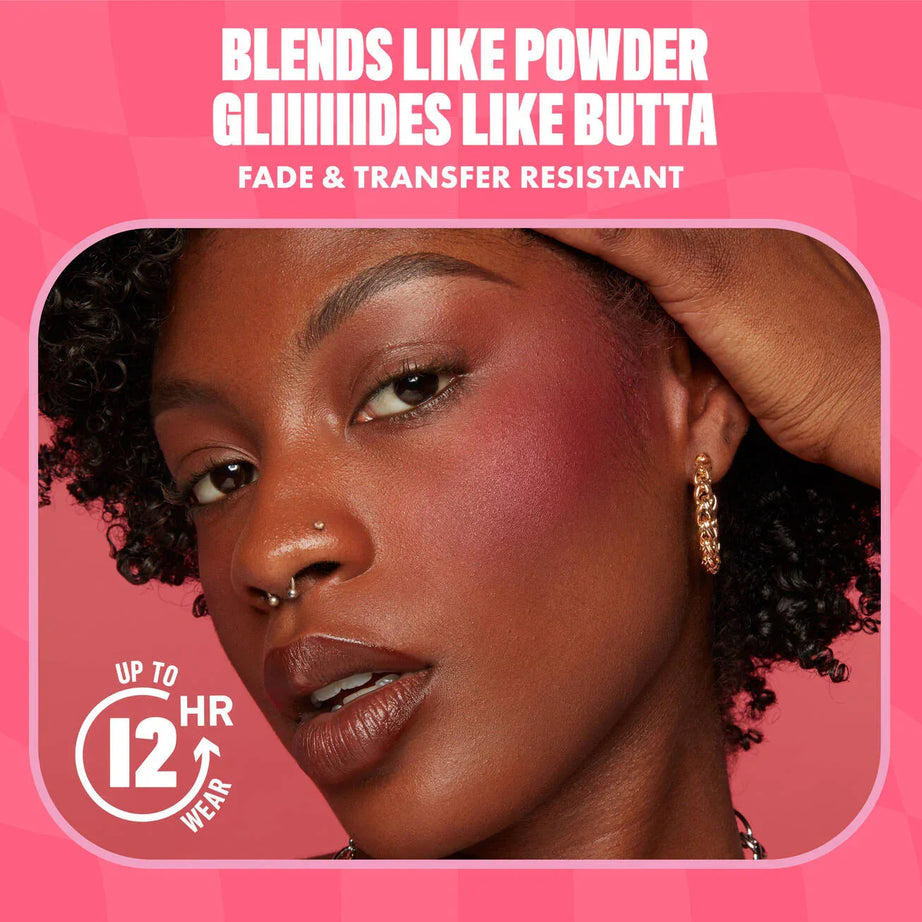 "NYX Buttermelt Blush, creamy blush, buildable blush, flawless blush, cheek color, makeup, soft blush"