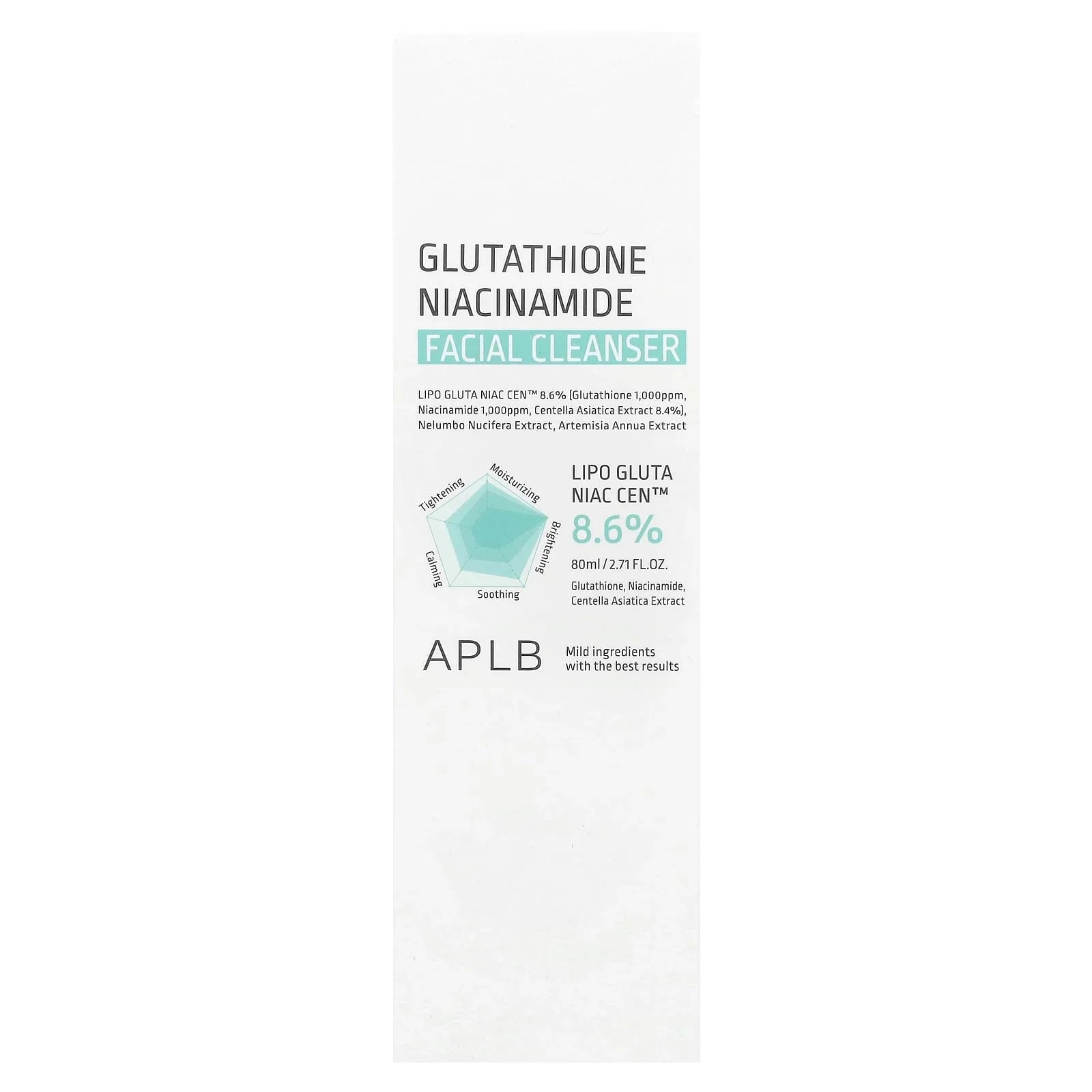 "APLB Cleanser, Glutathione Cleanser, Niacinamide Cleanser, brightening facial cleanser, Korean cleanser"
