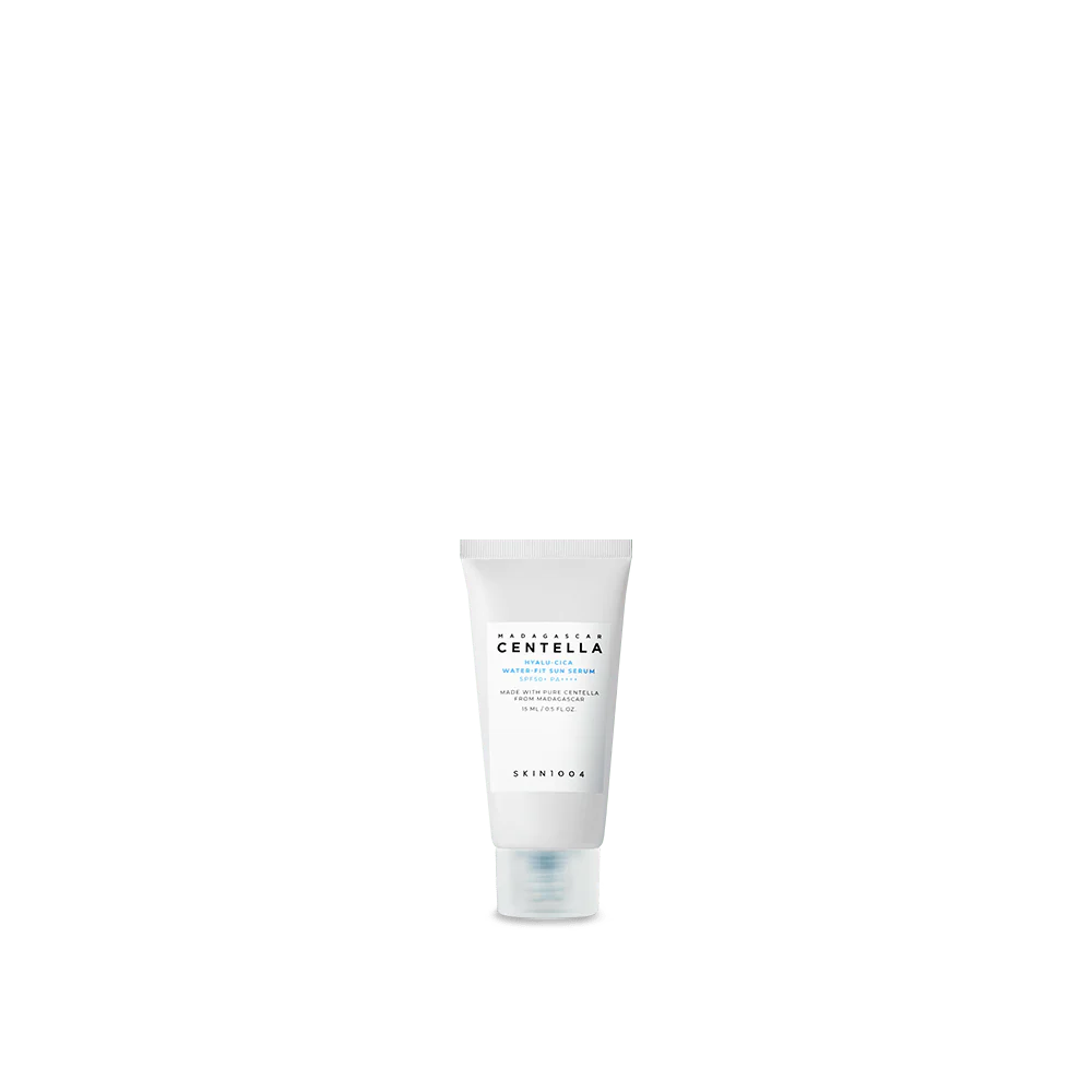 Skin 1004 Hyalu-Cica Water-Fit Sun Serum SPF50+ PA++++ 15ml Mini for sun protection
