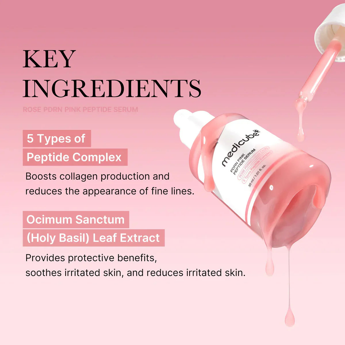 Medicube PDRN Pink Peptide Serum for Skin Regeneration