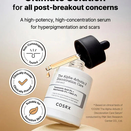The Alpha-Arbutin 2% Discoloration Care Serum for brighter skin