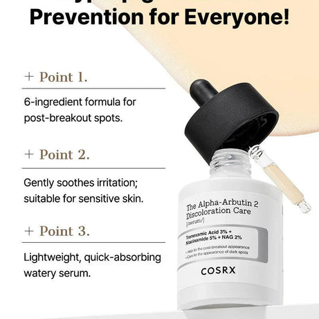 The Alpha-Arbutin 2% Discoloration Care Serum for brighter skin