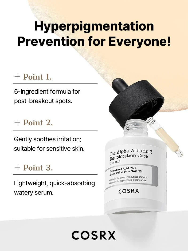 The Alpha-Arbutin 2% Discoloration Care Serum for brighter skin