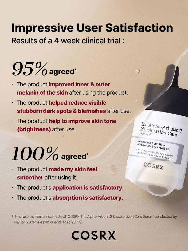 The Alpha-Arbutin 2% Discoloration Care Serum for brighter skin