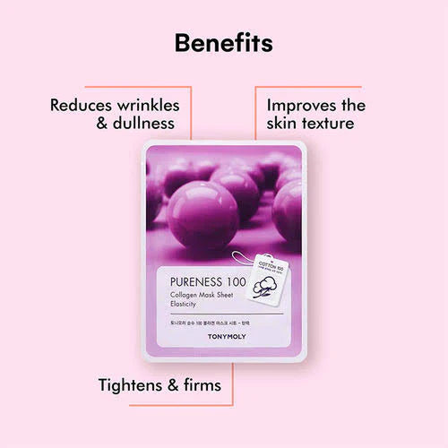 TONYMOLY Pureness 100 Collagen Elasticity Sheet Mask for firm skin