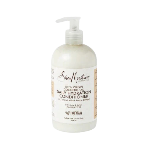 "Shea Moisture conditioner, coconut oil conditioner, daily hydration, moisturizing hair care, soft hair conditioner"