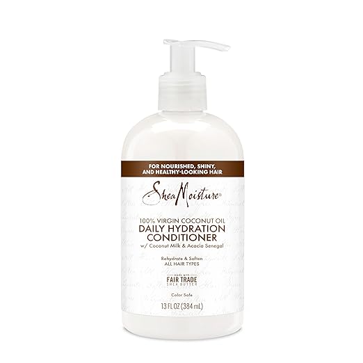 "Shea Moisture conditioner, coconut oil conditioner, daily hydration, moisturizing hair care, soft hair conditioner"