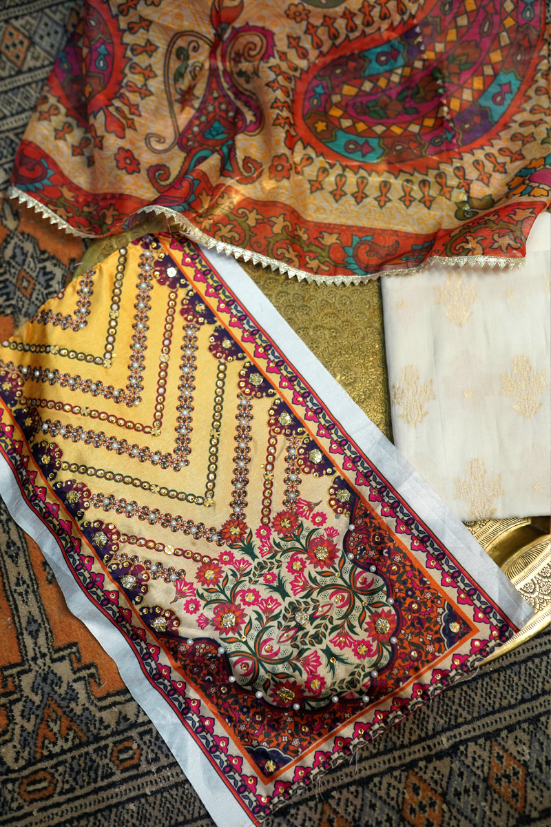 , exquisite women's unstitched Kayseria fabric, Zahra Ahmad premium Kayseria collection