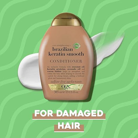 OGX Ever Straightening Keratin Conditioner for frizz control