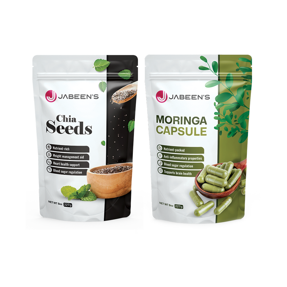 Moringa Capsules & Chia Seeds 250g, Superfood Combo