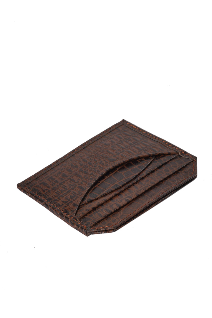 , Equator Stores card holder, brown leather