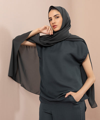 , Women Basic Hijab, Sapphire