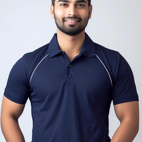 Update Your Wardrobe with Duke Raglan Polo in Navy Blue - Superior Quality Menswear