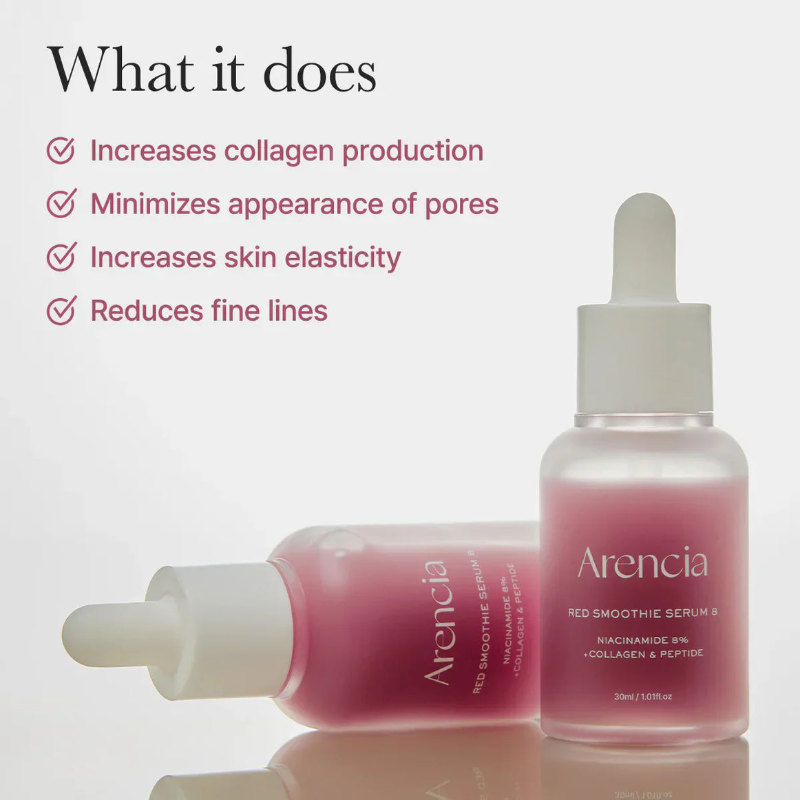 Arencia Red Smoothie Serum 8 30ml for vibrant and healthy skin