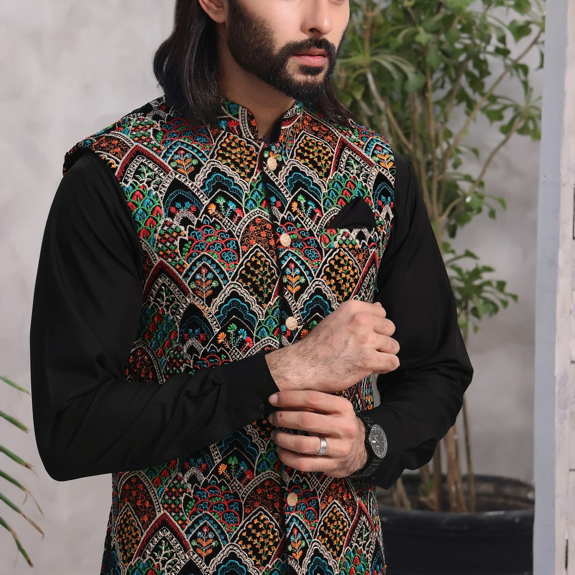 waistcoat, waistcoat online, Embroidered Waistcoat
