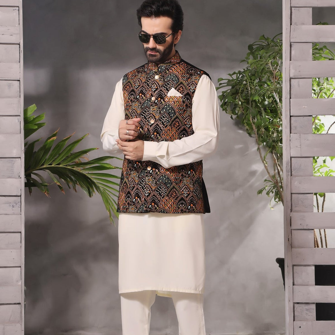 waistcoat, waistcoat online, Embroidered Waistcoat