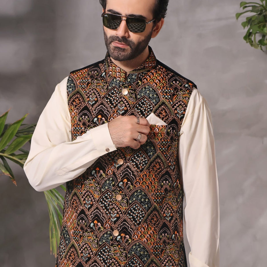 waistcoat, waistcoat online, Embroidered Waistcoat
