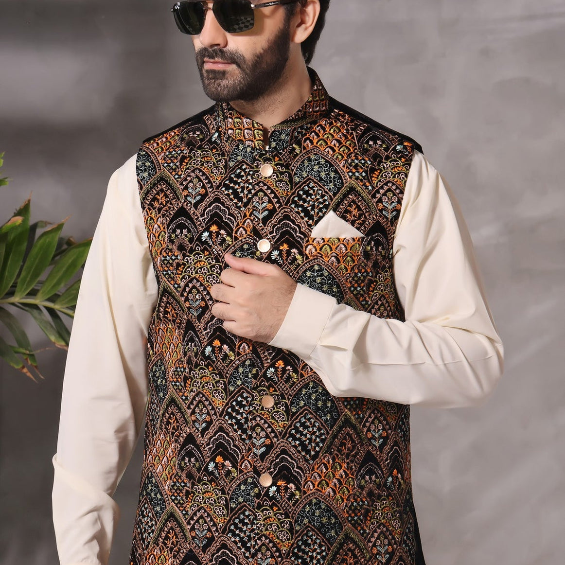 waistcoat, waistcoat online, Embroidered Waistcoat