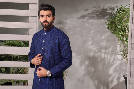 mens black sherwani, off white sherwani, Plain Sherwani