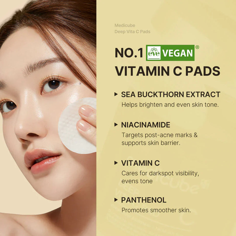 Medicube Deep Vita C Pads for Skin Brightening & Exfoliation