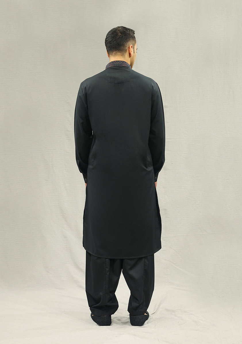 black shalwar kameez, bonanza shalwar kameez, mens black shalwar kameez