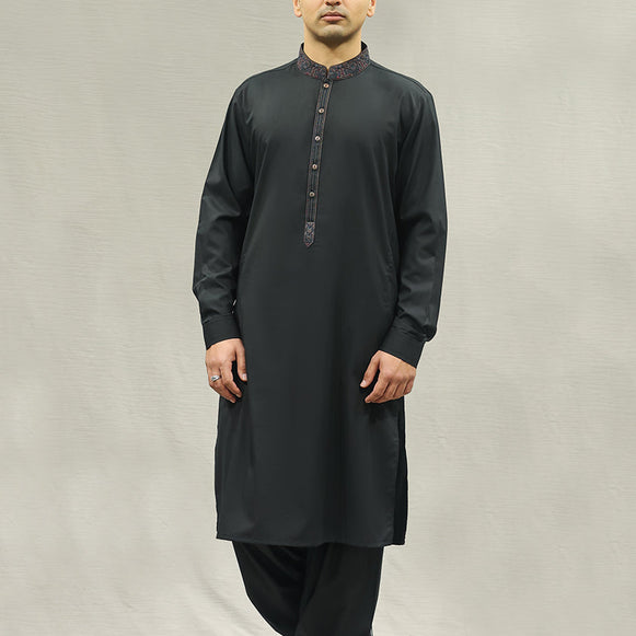 black shalwar kameez, bonanza shalwar kameez, mens black shalwar kameez