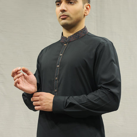 black shalwar kameez, bonanza shalwar kameez, mens black shalwar kameez