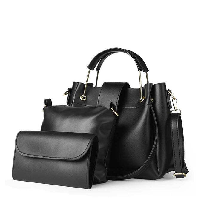 Exquisite Extra-Quality Set of 3 Black Bags: Versatile Style for Every Occasion