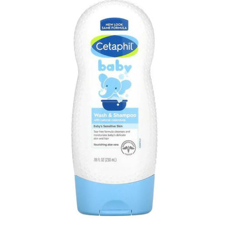 Cetaphil Baby Wash & Shampoo with Organic Calendula – 230ml for Gentle Baby Care