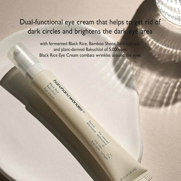"Haruharu Eye Cream, bakuchiol, anti-aging eye cream, under-eye cream, eye cream for puffiness, hydrating eye cream"