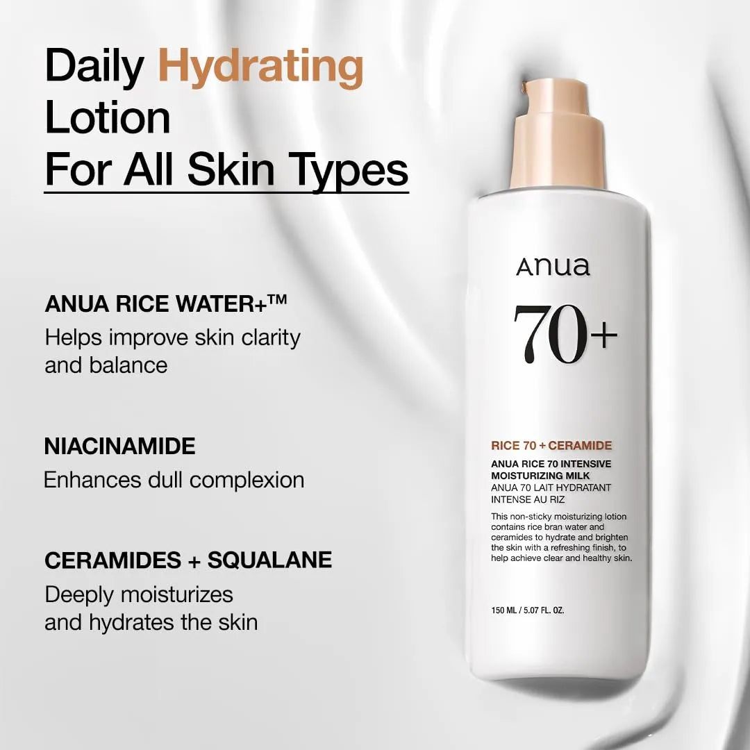 Anua 70 Rice Ceramide Moisturizing Milk 150ml