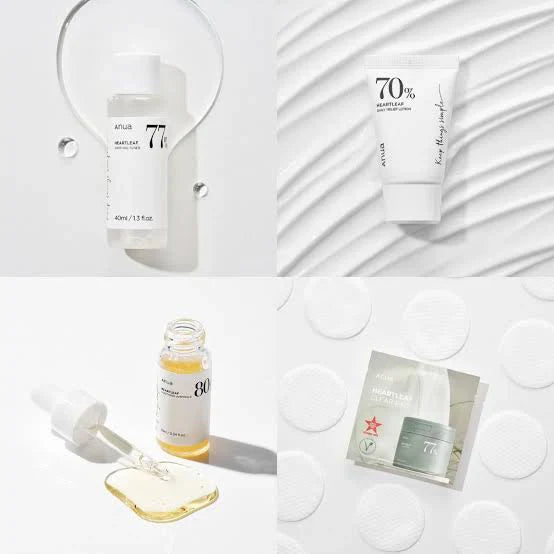 "Anua Heartleaf, Soothing Kit, Sensitive Skin, trial kit, Korean skincare, hydrating, skin soothing, skincare"