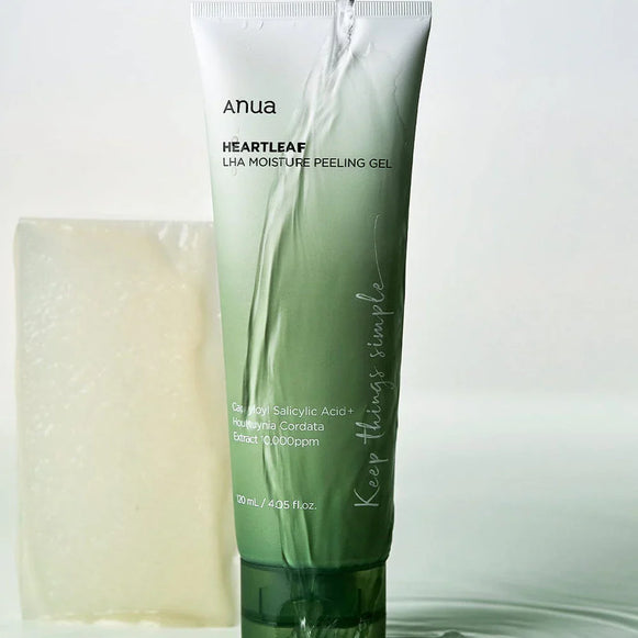 "Anua Heartleaf, LHA Moisture Peeling Gel, exfoliation gel, Korean skincare, gentle peeling, skincare gel"