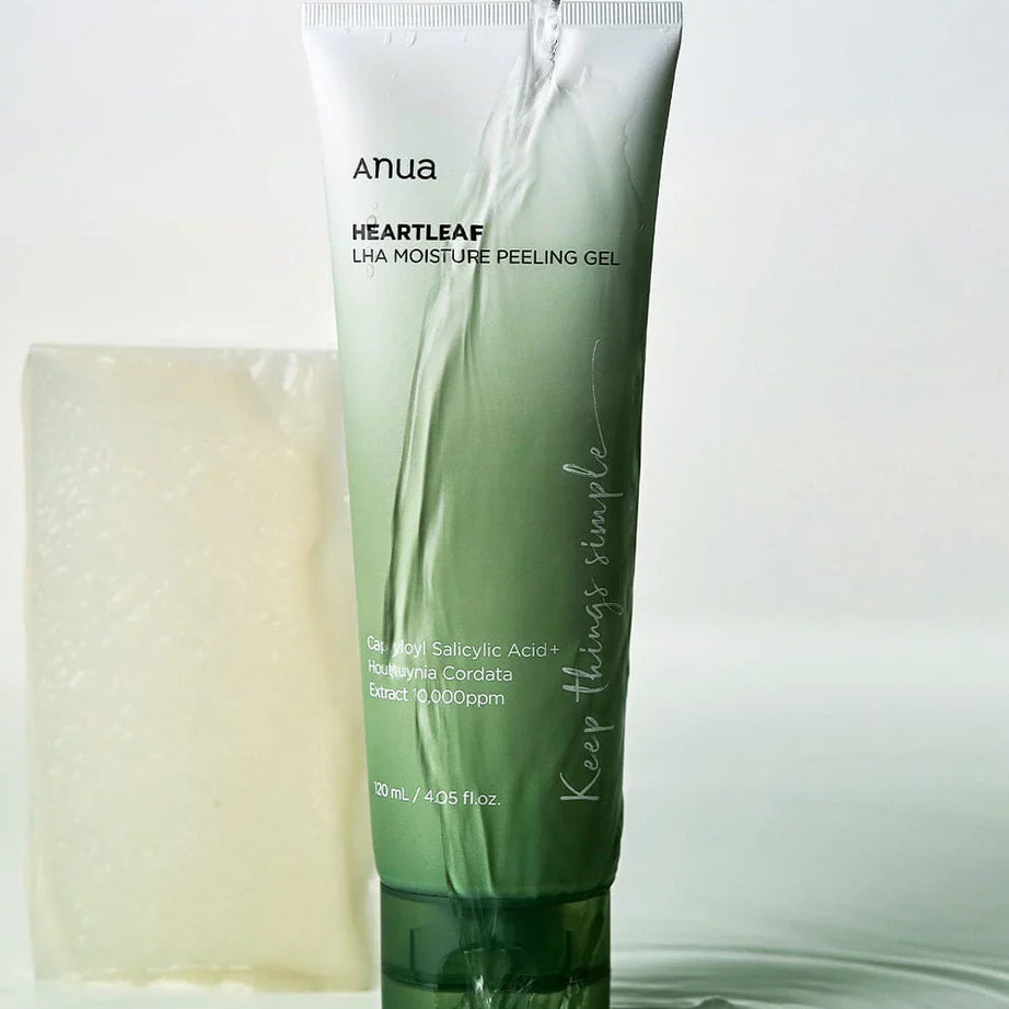 "Anua Heartleaf, LHA Moisture Peeling Gel, exfoliation gel, Korean skincare, gentle peeling, skincare gel"