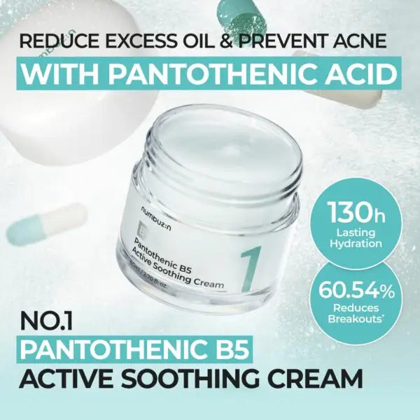 "Numbuzin B5 Cream, soothing cream, hydrating cream, pantothenic B5, calming cream, skincare for sensitive skin"