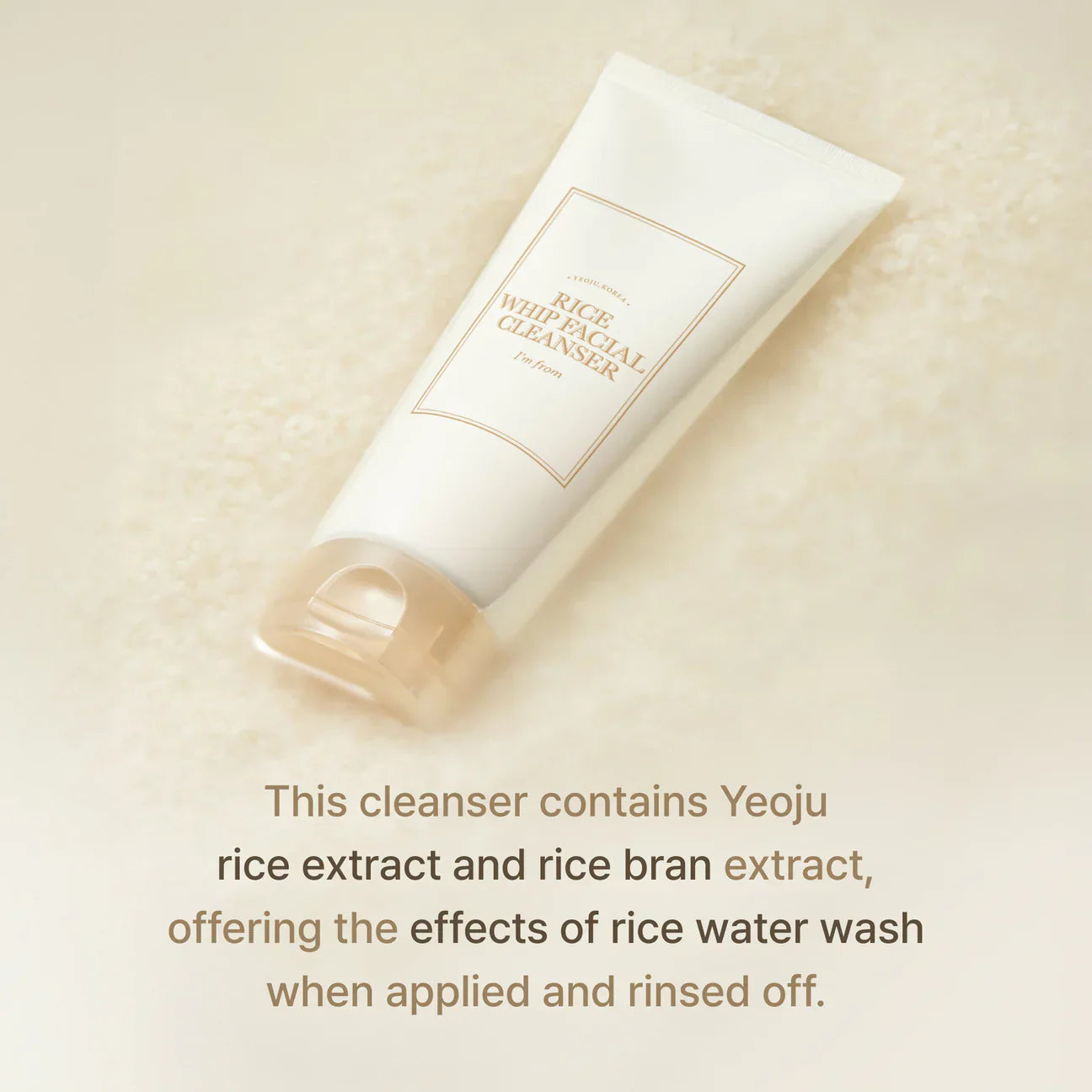 I'M From Rice Whip Facial Cleanser 150ml for soft skin