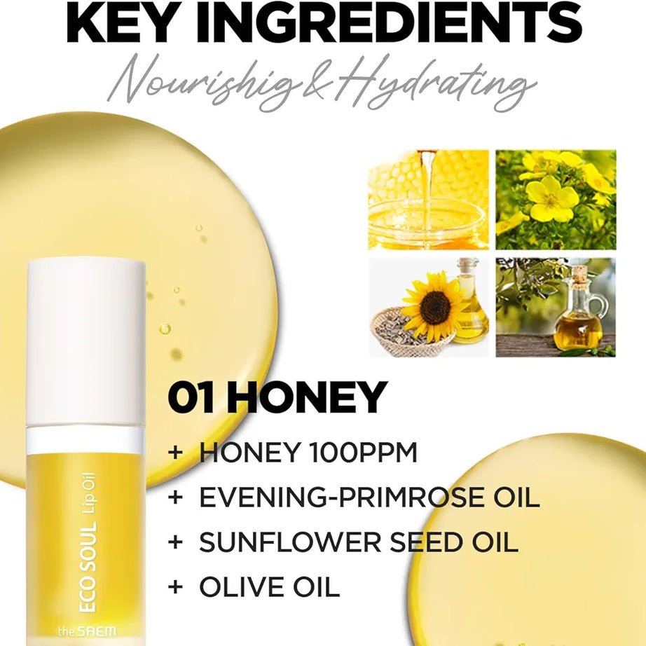 THESAEM Eco Soul Lip Oil for glossy, nourished lips