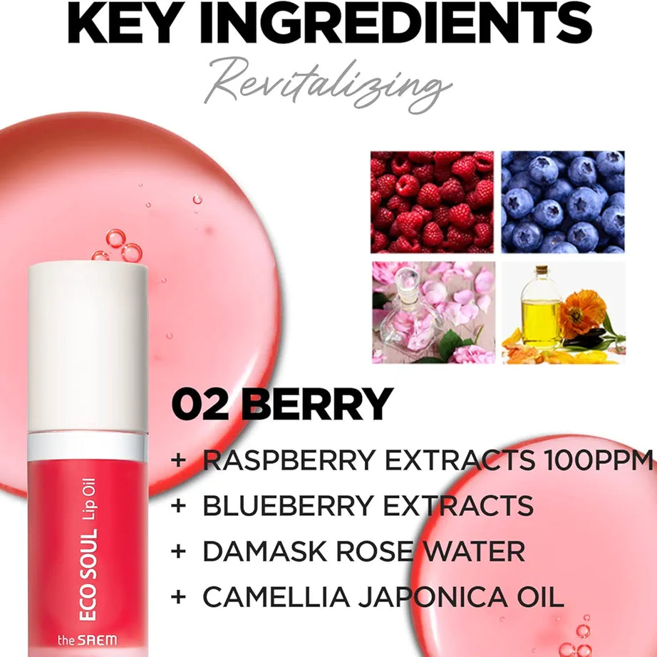 THESAEM Eco Soul Lip Oil for glossy, nourished lips