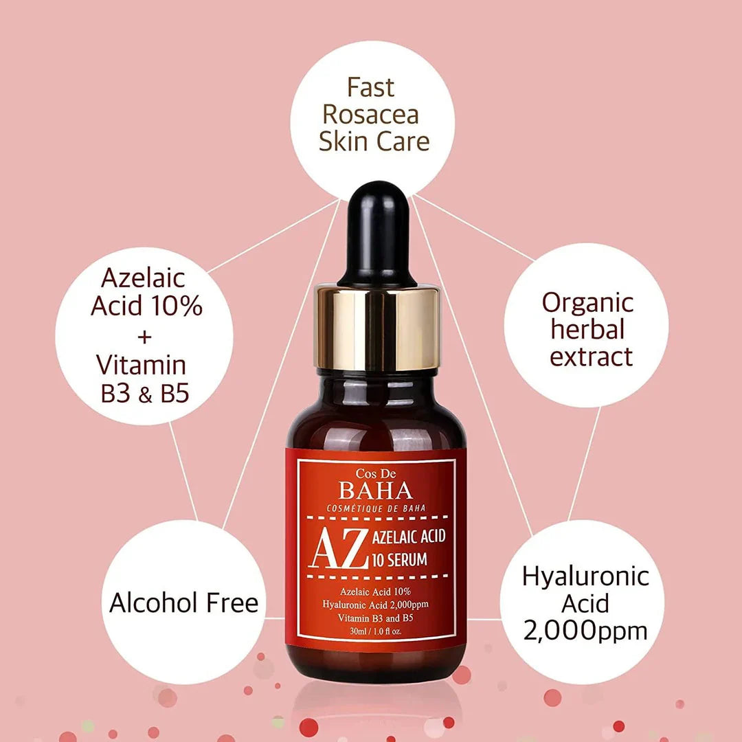 "Cos de Baha, Azelaic Acid, acne serum, skin brightening, skincare, dark spot treatment, Korean serum"