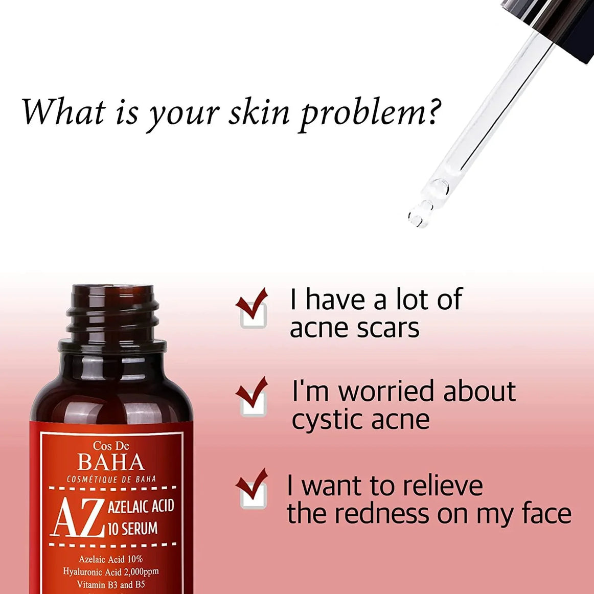 "Cos de Baha, Azelaic Acid, acne serum, skin brightening, skincare, dark spot treatment, Korean serum"
