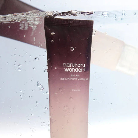 Haruharu Black Rice Triple AHA Gentle Cleansing Gel for exfoliation and clarity
