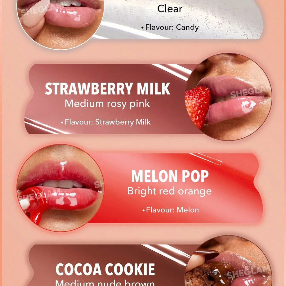 "Sheglam lip care, moisturizing lip balm, hydrating lip balm, lip care, crystal glaze lip balm, nourishing lips"